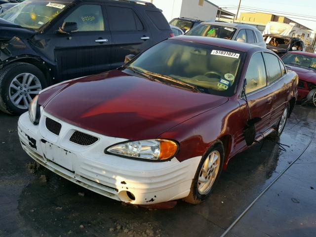 1G2NE52T01M515848 - 2001 PONTIAC GRAND AM S BURGUNDY photo 2