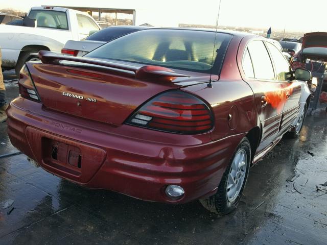 1G2NE52T01M515848 - 2001 PONTIAC GRAND AM S BURGUNDY photo 4