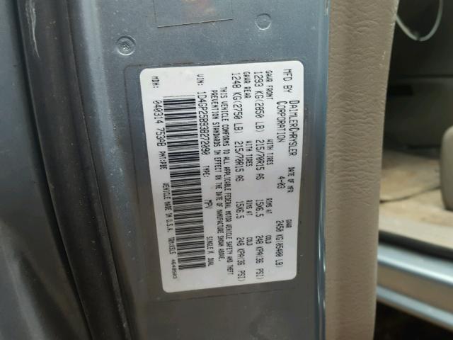 1D4GP25B93B272090 - 2003 DODGE CARAVAN SE BLUE photo 10