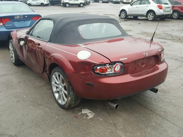 JM1NC25F660111764 - 2006 MAZDA MX-5 MIATA BURGUNDY photo 3