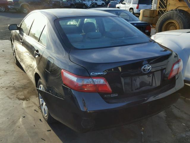 4T1BE46K38U213955 - 2008 TOYOTA CAMRY CE BLACK photo 3