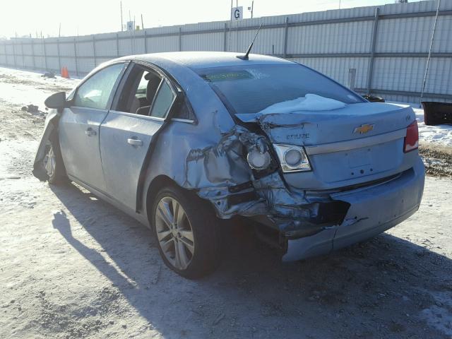 1G1PH5S90B7145249 - 2011 CHEVROLET CRUZE LTZ BLUE photo 3