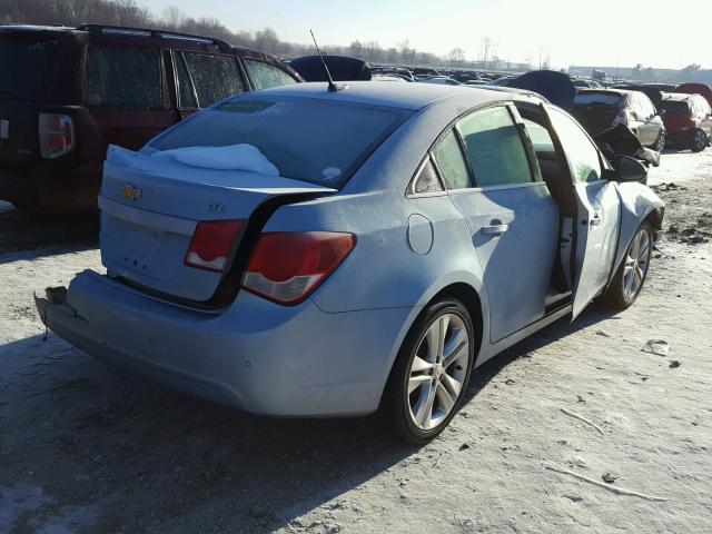 1G1PH5S90B7145249 - 2011 CHEVROLET CRUZE LTZ BLUE photo 4