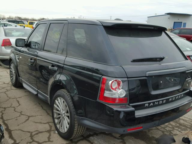 SALSF2D49BA281754 - 2011 LAND ROVER RANGE ROVE BLACK photo 3