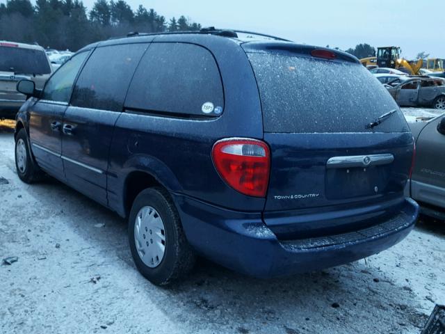 2C4GP54L13R347357 - 2003 CHRYSLER TOWN & COU BLUE photo 3