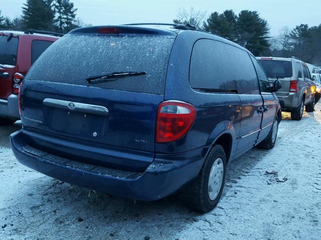 2C4GP54L13R347357 - 2003 CHRYSLER TOWN & COU BLUE photo 4