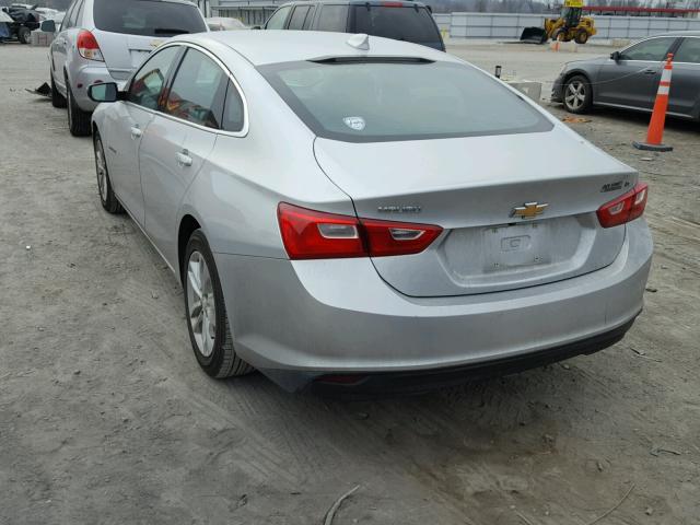 1G1ZE5STXGF200512 - 2016 CHEVROLET MALIBU LT SILVER photo 3