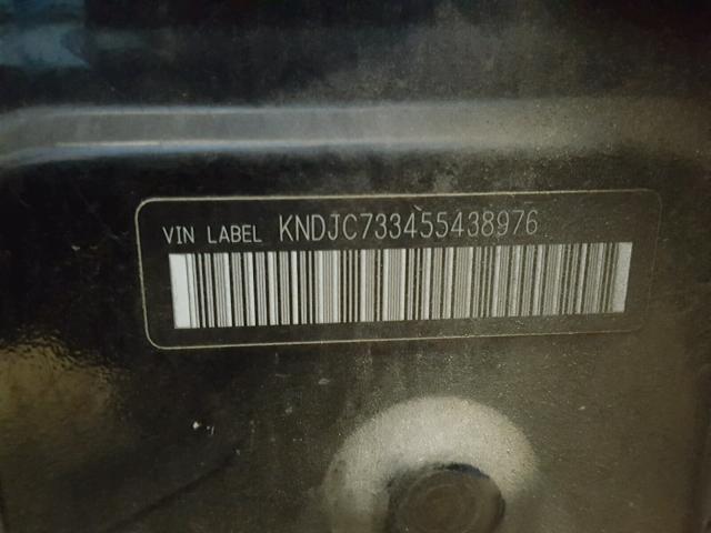 KNDJC733455438976 - 2005 KIA SORENTO EX BLACK photo 10