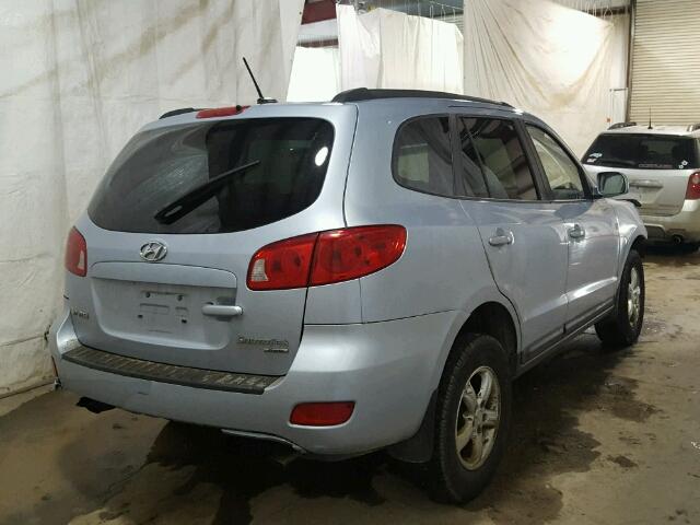 5NMSG73D18H163800 - 2008 HYUNDAI SANTA FE G BLUE photo 4