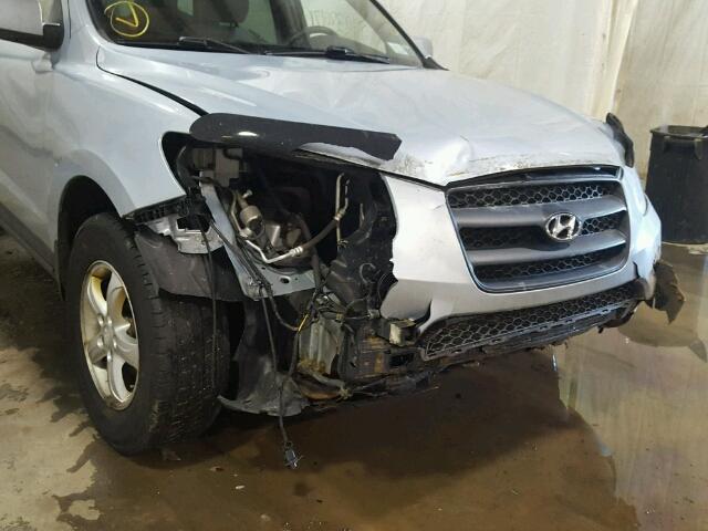 5NMSG73D18H163800 - 2008 HYUNDAI SANTA FE G BLUE photo 9