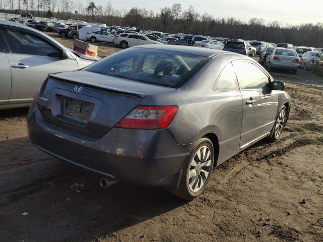 2HGFG12809H514567 - 2009 HONDA CIVIC EX GRAY photo 4