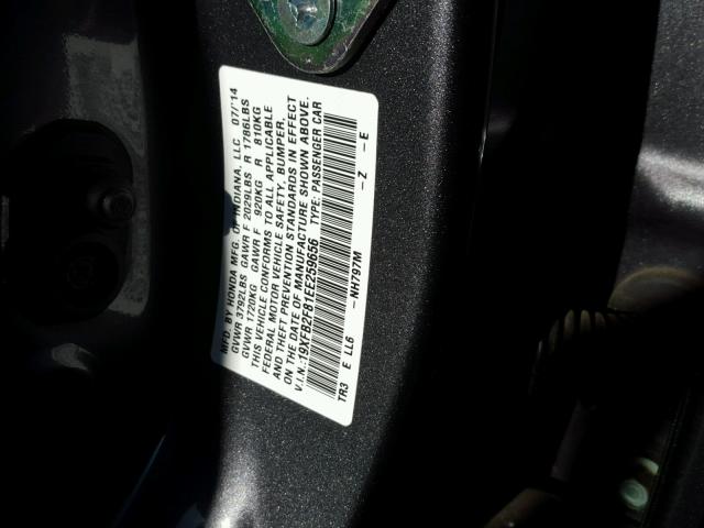 19XFB2F81EE259656 - 2014 HONDA CIVIC EX 灰色 照片 10