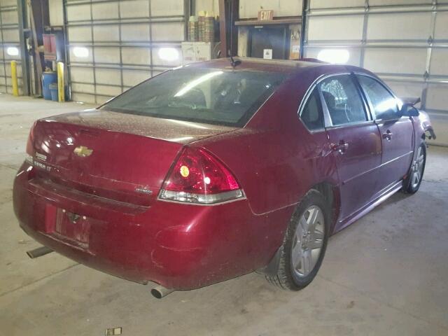 2G1WB5E36E1116134 - 2014 CHEVROLET IMPALA LIM RED photo 4