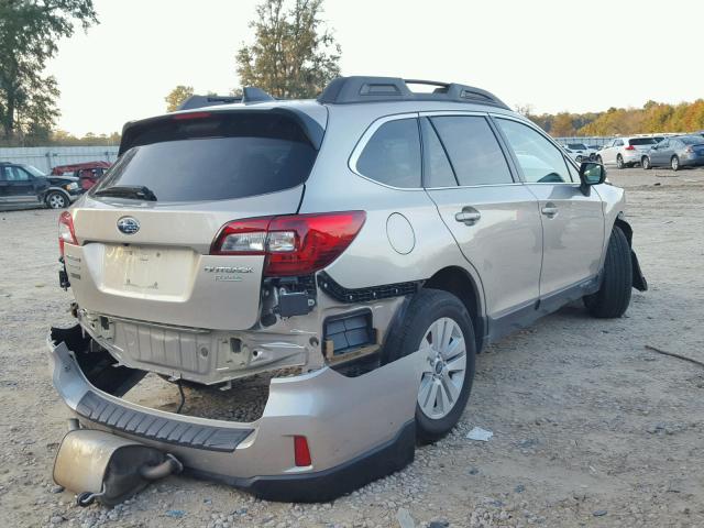 4S4BSAHC5H3277580 - 2017 SUBARU OUTBACK 2. BEIGE photo 4