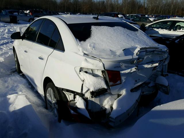 1G1PG5SBXE7439767 - 2014 CHEVROLET CRUZE LTZ WHITE photo 3