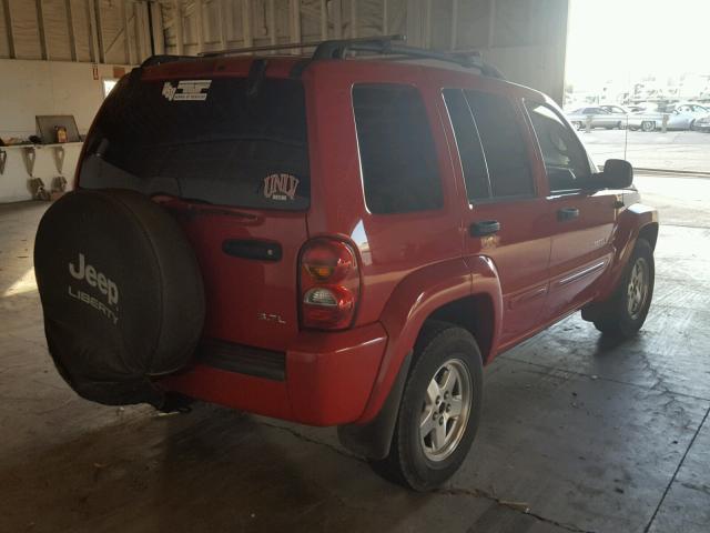 1J4GK58K02W228313 - 2002 JEEP LIBERTY LI RED photo 4