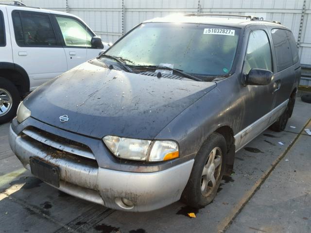 4N2ZN16T42D807078 - 2002 NISSAN QUEST SE GRAY photo 2