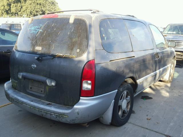 4N2ZN16T42D807078 - 2002 NISSAN QUEST SE GRAY photo 4