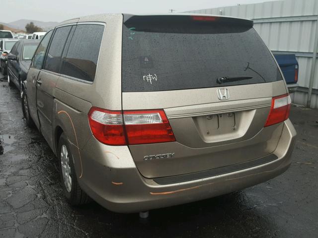 5FNRL38275B116973 - 2005 HONDA ODYSSEY LX BROWN photo 3