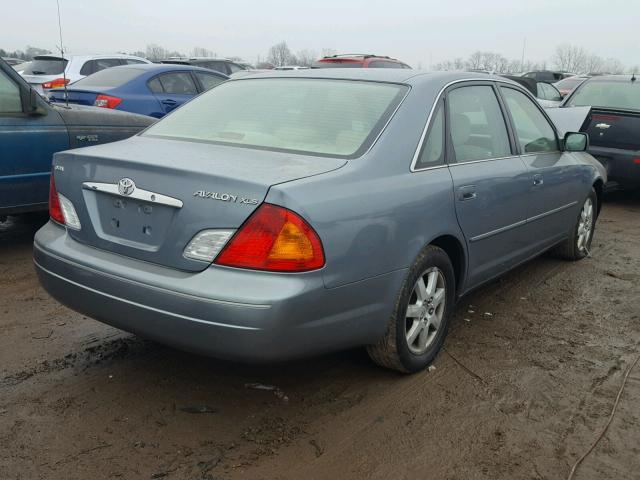 4T1BF28B22U244412 - 2002 TOYOTA AVALON XL BLUE photo 4