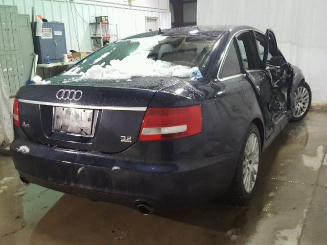 WAUDH74F97N009324 - 2007 AUDI A6 3.2 QUA BLUE photo 4