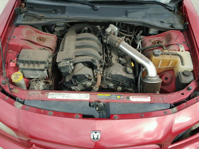 2B3KA43R16H379281 - 2006 DODGE CHARGER SE BURGUNDY photo 7