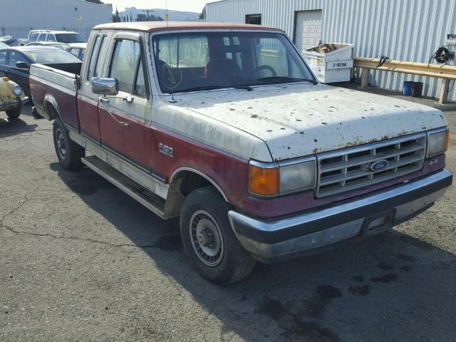 1FTEX14H4KKB53222 - 1989 FORD F150 RED photo 1