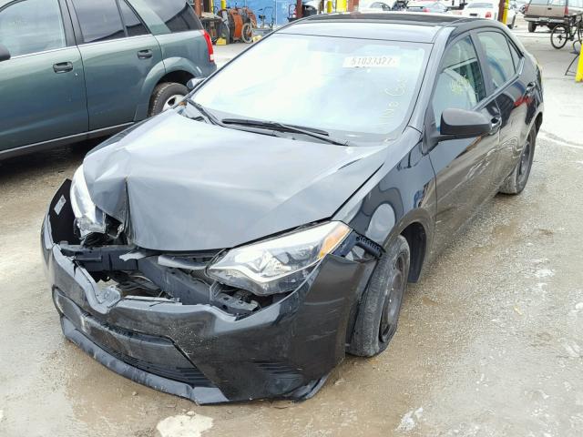 2T1BURHE4EC093300 - 2014 TOYOTA COROLLA L BLACK photo 2