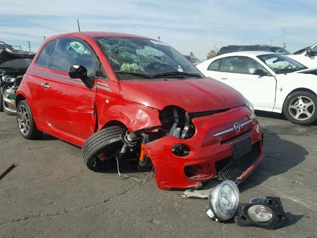 3C3CFFBR3FT590351 - 2015 FIAT 500 SPORT RED photo 1