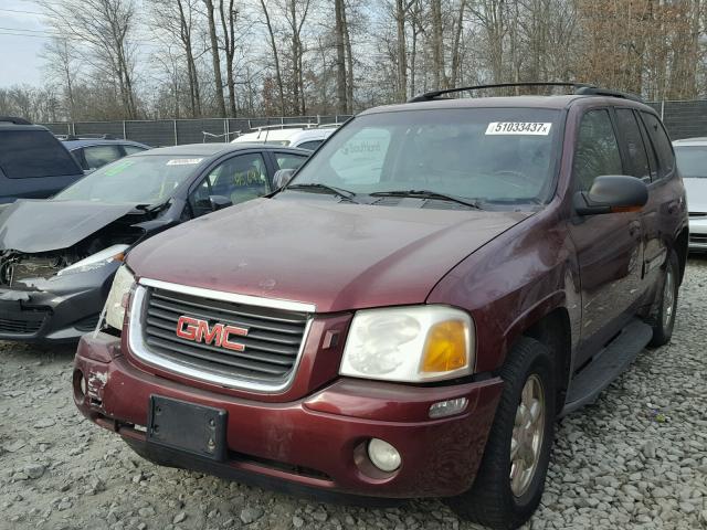 1GKDT13S522179613 - 2002 GMC ENVOY BURGUNDY photo 2