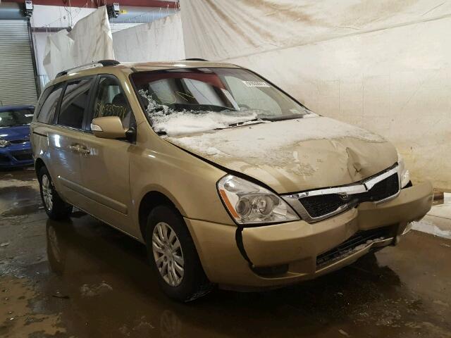 KNDMG4C79B6414181 - 2011 KIA SEDONA LX GOLD photo 1