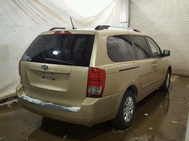 KNDMG4C79B6414181 - 2011 KIA SEDONA LX GOLD photo 4