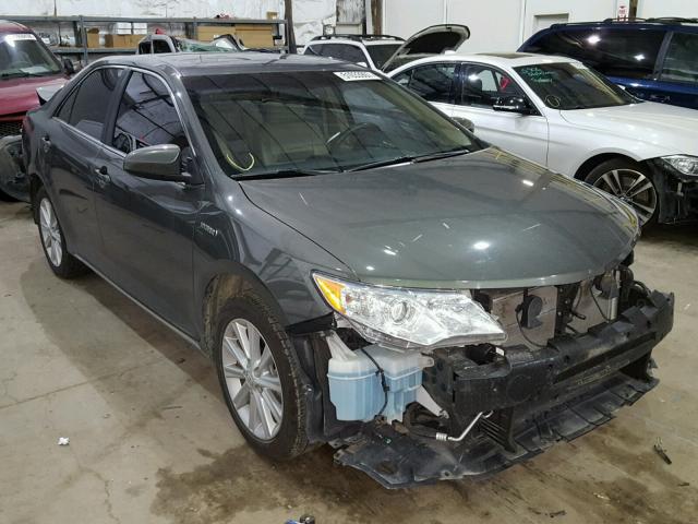 4T1BD1FK2CU009433 - 2012 TOYOTA CAMRY HYBR GRAY photo 1