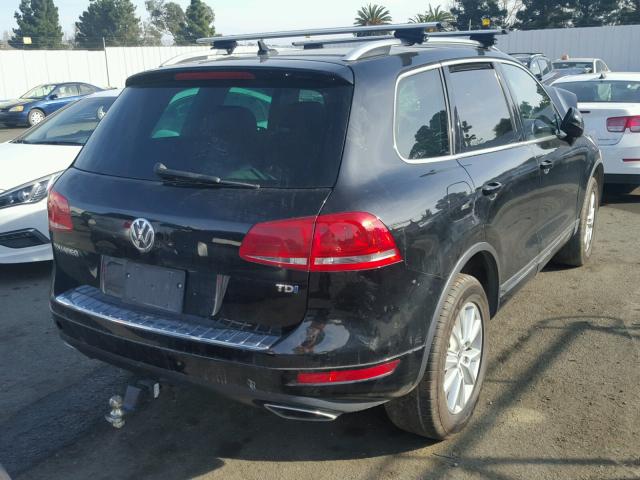 WVGEP9BP6DD003897 - 2013 VOLKSWAGEN TOUAREG V6 BLACK photo 4