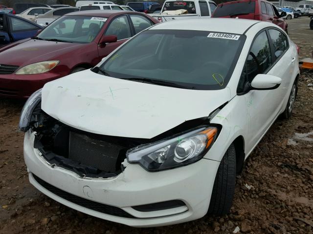 KNAFK4A60G5575384 - 2016 KIA FORTE LX WHITE photo 2