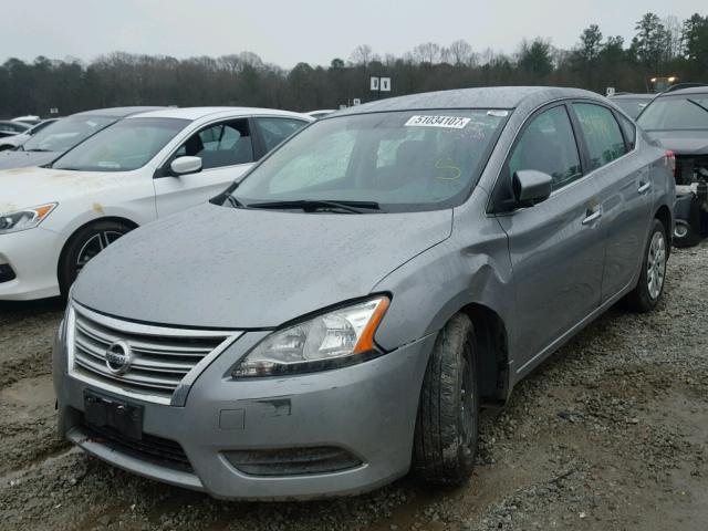 3N1AB7AP4DL764464 - 2013 NISSAN SENTRA S GRAY photo 2