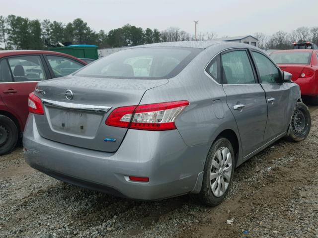 3N1AB7AP4DL764464 - 2013 NISSAN SENTRA S GRAY photo 4