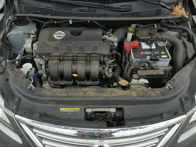 3N1AB7AP4DL764464 - 2013 NISSAN SENTRA S GRAY photo 7