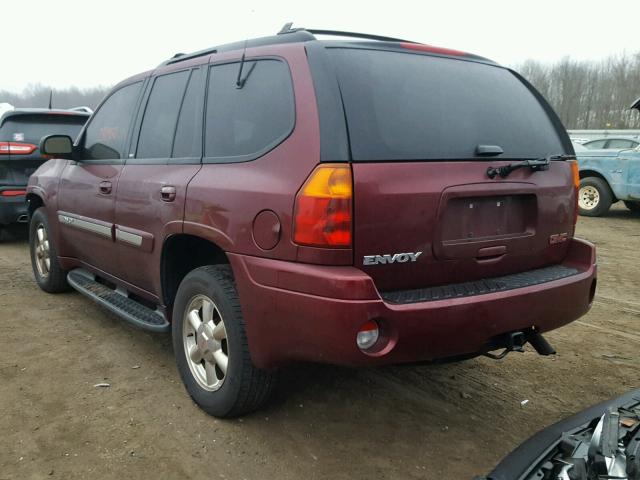 1GKDT13S622372644 - 2002 GMC ENVOY MAROON photo 3