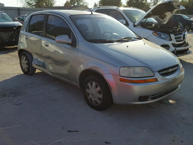 KL1TG62605B465880 - 2005 CHEVROLET AVEO LT SILVER photo 1