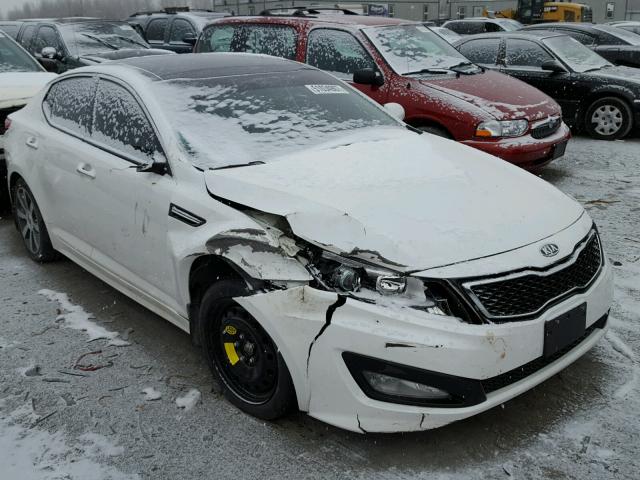 KNAGR4A69B5143482 - 2011 KIA OPTIMA SX WHITE photo 1