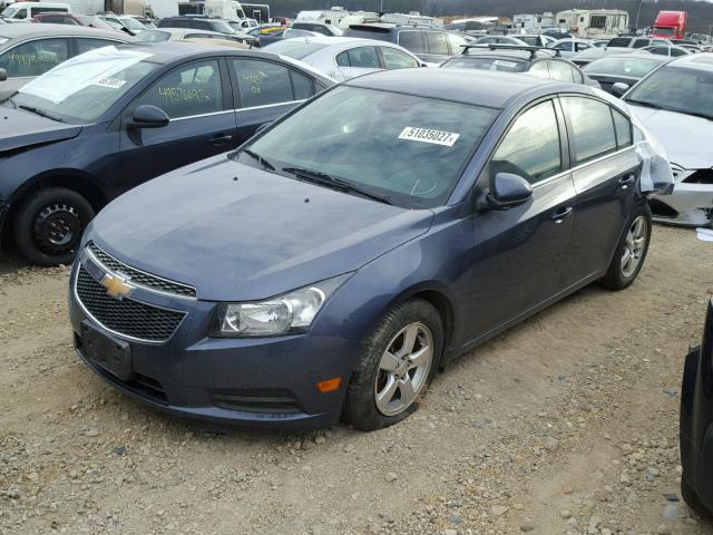 1G1PC5SB7E7216291 - 2014 CHEVROLET CRUZE LT BLUE photo 2