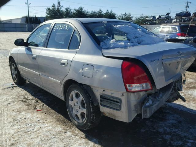 KMHDN45D72U449561 - 2002 HYUNDAI ELANTRA GL SILVER photo 3