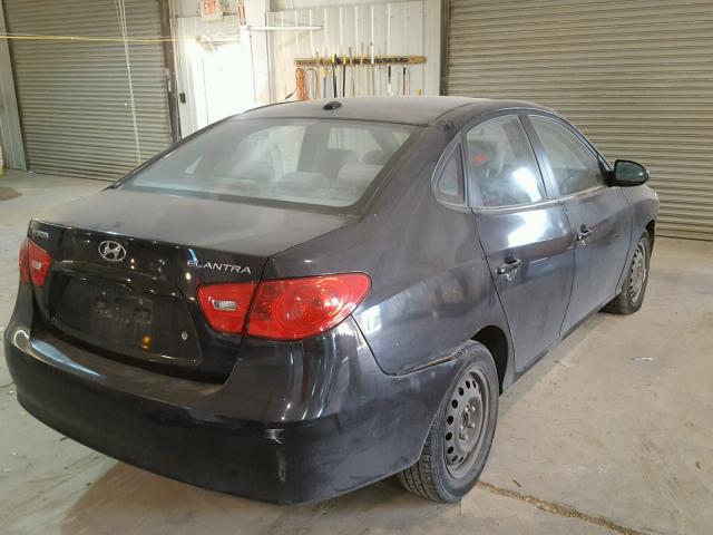 KMHDU46D47U126318 - 2007 HYUNDAI ELANTRA GL BLACK photo 4