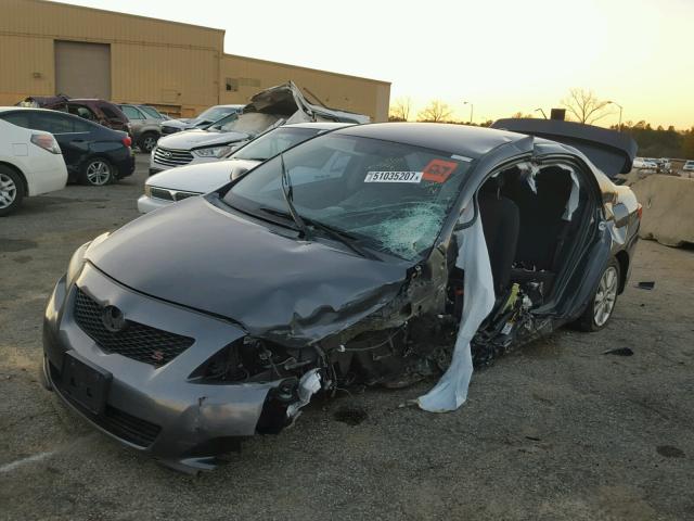 1NXBU4EE4AZ359835 - 2010 TOYOTA COROLLA BA GRAY photo 9