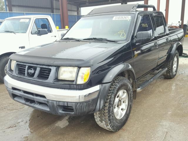 1N6ED27T5YC335123 - 2000 NISSAN FRONTIER C BLACK photo 2