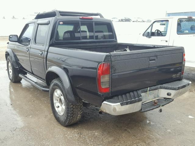 1N6ED27T5YC335123 - 2000 NISSAN FRONTIER C BLACK photo 3