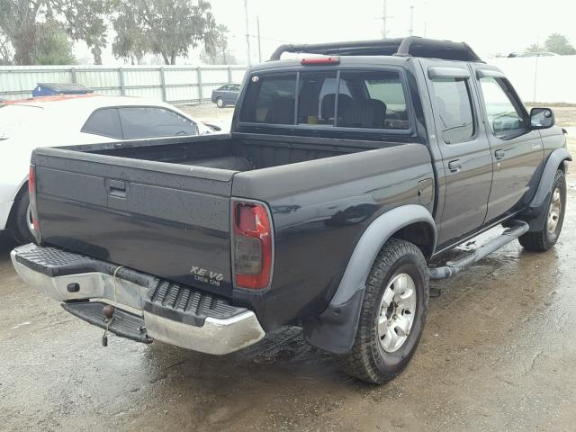 1N6ED27T5YC335123 - 2000 NISSAN FRONTIER C BLACK photo 4