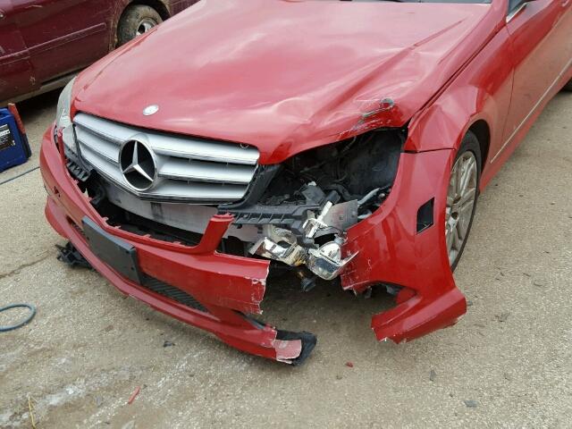 WDDGF81X38F114970 - 2008 MERCEDES-BENZ C 300 4MAT RED photo 9