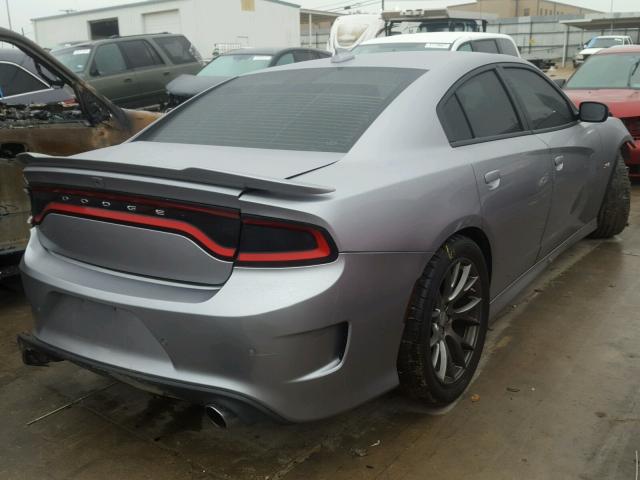 2C3CDXEJ4FH770111 - 2015 DODGE CHARGER SR GRAY photo 4